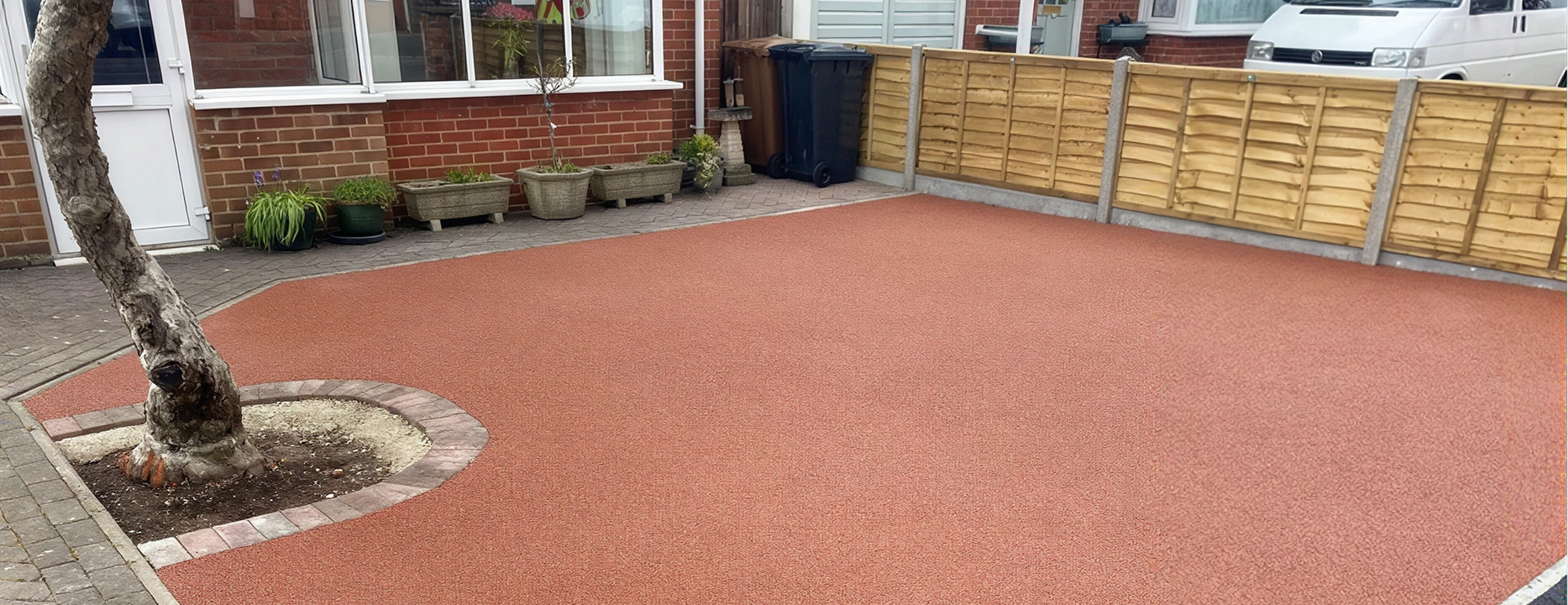Finished driveway installed by Test Valley Paving in Andover
