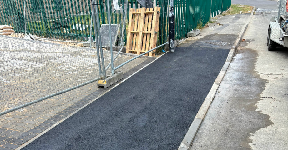 Road surfacing, drop kerbs and groundworks